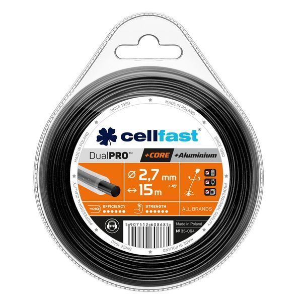 Ліска для тримера кругла з сердечником Cellfast 2.7 мм х 15 м 1244620 фото